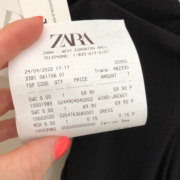 Zara current style from this season ladies XS black dress. - Picture 7 of 7